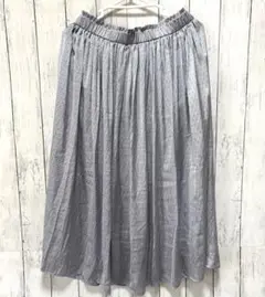 【美品】GALLORIA ギャローリア　幾何学模様 　 ロングスカート　サイズL