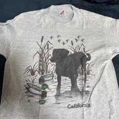 【格安】80's USA製 アニマルTシャツ 動物　JERZEES XL 古着