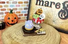 ラスト①!!♡ハロウィンパフェセット♡樹脂粘土♡ミニチュアスイーツ♡ケーキ♡