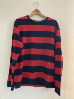 未使用agnès b. ボーダー長袖Tシャツ 赤/紺サイズ3