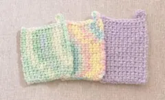 【厚め】アクリルタワシ　3枚　エコタワシ　ハンメイド　セット