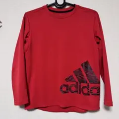 adidas 長袖カットソー レッド 100%ポリエステル