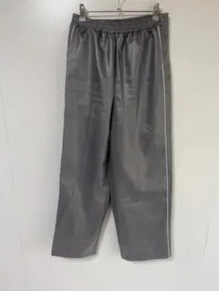 ジーナシス　グレー サテン イージーパンツ