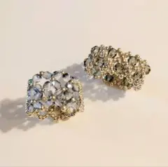 ハンドメイド　ビーズリング　2点セット