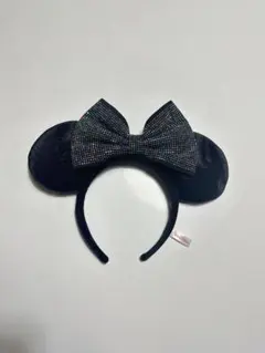 ミッキー耳ビジュー付きカチューシャ