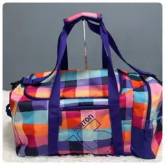 BURTON 버튼 보스턴백 더플백 체크 패턴 멀티컬러