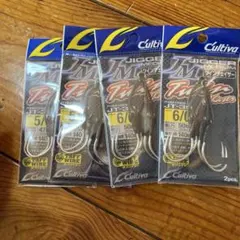 ブルーチェイサー　5/0・6/0 4個セット アシストフック　②