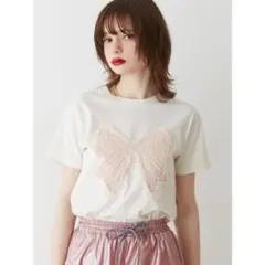 jouetie リボンモチーフ Tシャツ アイボリー Mサイズ ジュエティ 白のサムネイル