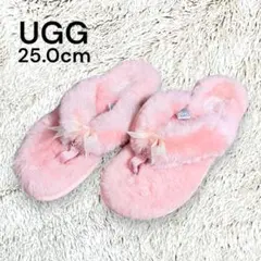 美品◆UGG/アグ◆ファーサンダル スリッパ 室内ばき 25cm　132Fのサムネイル