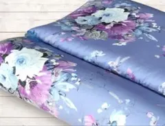 敷き布団 綿布団 和布団 木綿ふとん ブルー 花柄 シングルサイズ