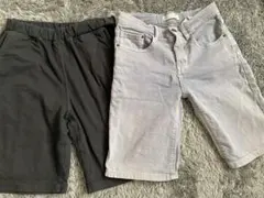 ⭐︎ZARAキッズのデニムハーフパンツとユニクロ黒ハーフパンツ140サイズ⭐︎