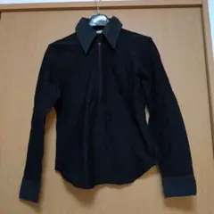 RAYURE PARIS FEDORAブラック柄入り長袖 ストレッチ素材