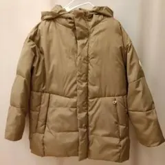 チャオパニックティピー　キッズ　ベージュ ダウンコート フード付き