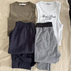 ZARA！春夏レディース 4点セット（タンクトップ・パンツ・スウェット）