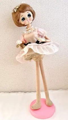 昭和レトロ ポーズ人形 ピンクドレス アンティークドール