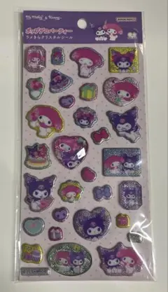 ポップデコパーティー ラメきらクリスタルシール マイメロ クロミ