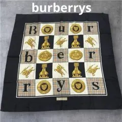 90s美品Burberrys バーバリー ノバチエック　シルクスカーフ 大判