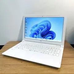 すぐ使えるホワイトノートパソコン　SSD Windows11オフィスDVDカメラ