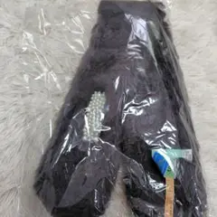 【クリーニング済】ビジュー付きフェイクファーティペット マフラー グレー
