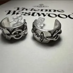 Vivienne Westwood 奧比 垂飾 耳環 銀色 雙耳