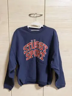 Stussy スポーツロゴスウェット ネイビー - メルカリ