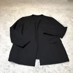 美品✨】GU ノーカラージャケット ウォッシャブル L ブラック