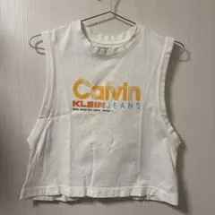 Calvin Klein Jeans ノースリーブ Tシャツ S ホワイト