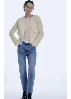 【Big Boss 様専用】ZARA ザラ ブークレニットブレザーのサムネイル