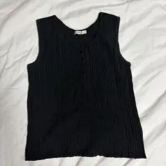 W CLOSET リブタンクトップ ブラックのサムネイル