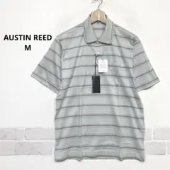 AUSTIN REED ポロシャツ ボーダー 綿100 M 未使用タグ付K293のサムネイル