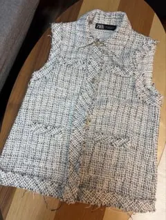 Zara ツイードベスト　2回使用
