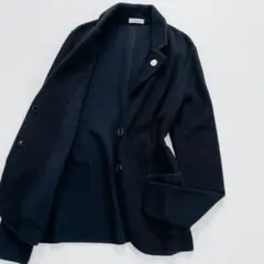 美品✨ラルディーニ ニットジャケット 38 コットン　ブートニエール 花　Mのサムネイル