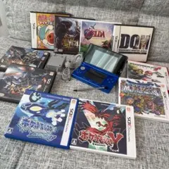 ニンテンドー3DS 青 本体 ゲームソフト付き - メルカリ