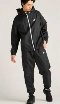 M674　ナイキ　メンズ　ウィンドブレーカー　上下セット　通年用　黒　2XL