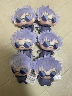 呪術廻戦　ちょぴぬいぷち　ぬいぐるみ　マスコット　五条悟　6点