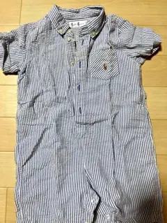 Ralph Lauren ストライプロンパース 80cm