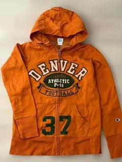 ◆チャンピオン フルジップ パーカー オレンジ トリコタグ レディース M