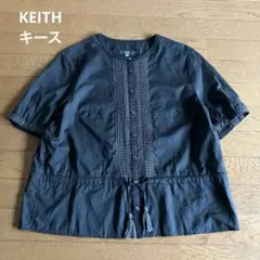 KEITH キース　　刺繍　ブラウス　ブラックのサムネイル