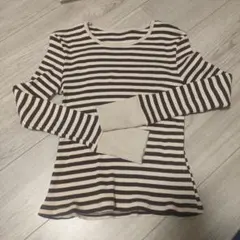 リブカットソー 長袖