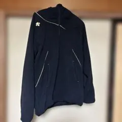 DESCENTE フリースフード付き黒ジャケット