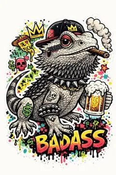 フトアゴヒゲトカゲ クリア シール ステッカー 爬虫類