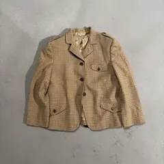 miu miu check wool tailored jacket