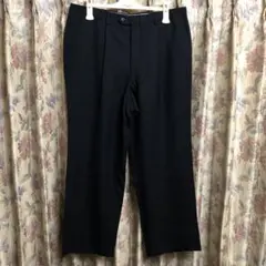 古着　スラックス　ウール　ワンタック