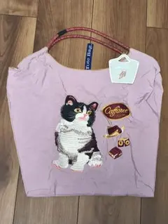 Caffarel 刺繍トートバッグ 猫柄