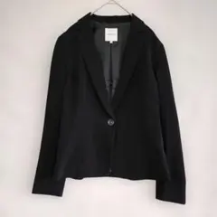 【INDIVIインディヴィ】ブラック テーラードジャケット38