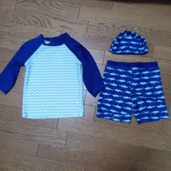 男の子 水着＆ラッシュガード＆帽子セット 130