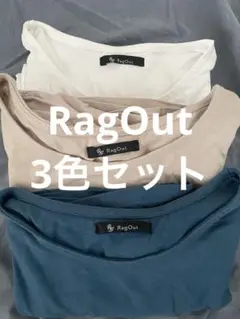 【3色セット】RagOutレース切り替えティアードスリーブ（白・ベージュ・青）