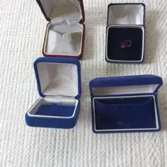 ジュエリーケース 4個セット ベロア調 アクセサリーボックス