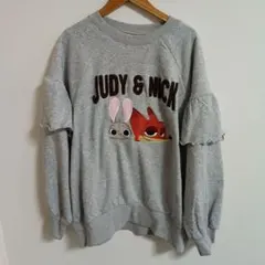 JUDY & NICK キャラクター刺繍スウェット L