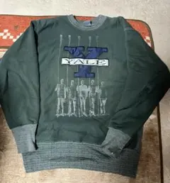 リバースウィーブ Yale カレッジスウェット ダークグリーン90's リブ強め
